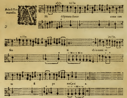 Caccini Nuove Musiche example 2