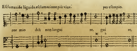 Caccini Nuove Musiche Exclamazione