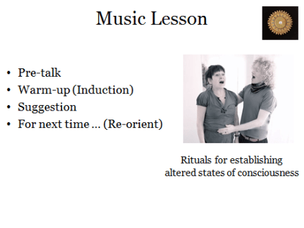 Music Lesson compared to Hypnosis