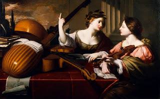 Divine inspiration of Music c1640 Nicolas Régnier
