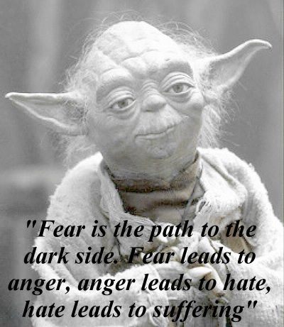 Fear is the path to the dark side